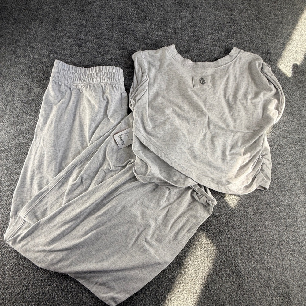 FP Movement Free People Good Karma 2 Piece Lounge Set Grey XL OB1891907